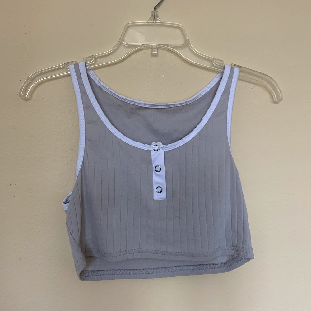 Gray Crop Top